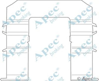 APEC BRAKING kit1114 -  Комплектующие, тормозные колодки